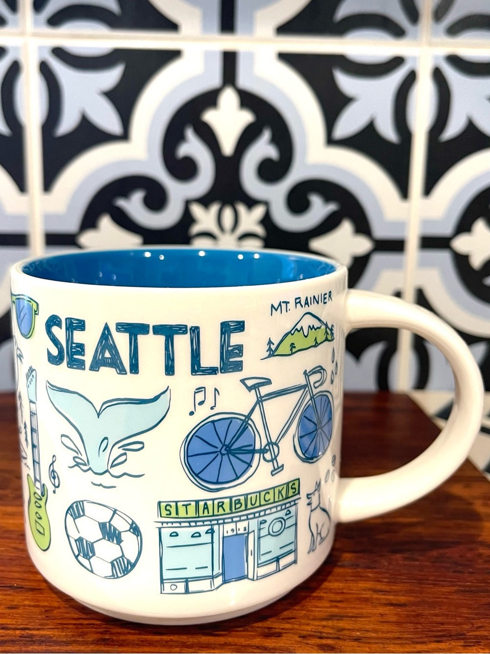 STARBUCKS Been There Series SEATTLE Ceramic Coffee Mug 14 oz